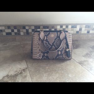 Coach snakeskin satchel in diamond python leather